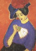 Alexei Jawlensky Woman with a Fan (mk09) oil painting picture wholesale